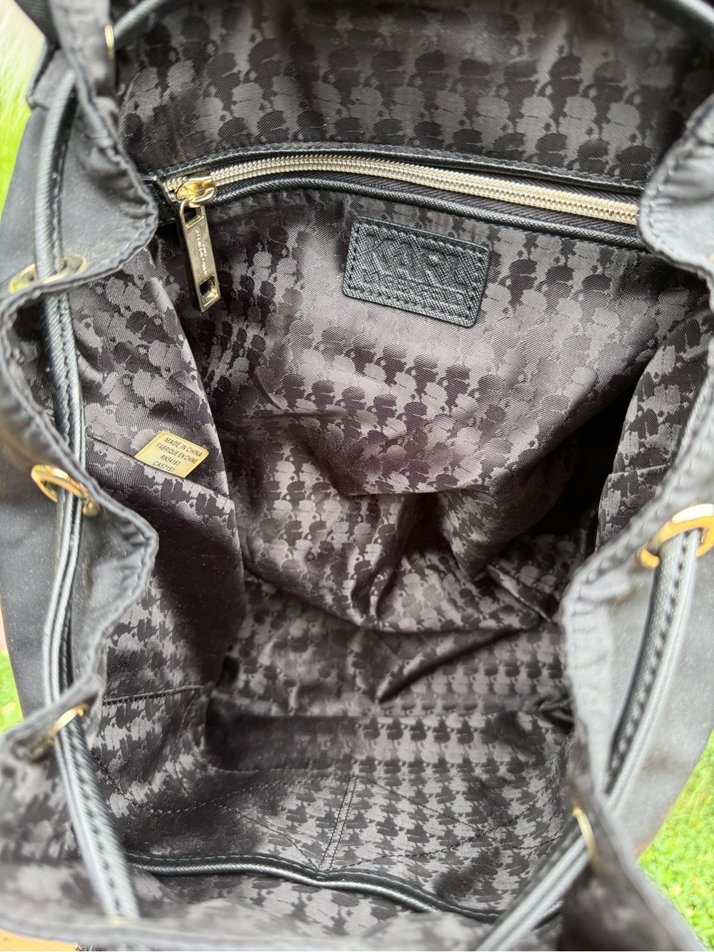 Karl Lagerfeld Nylon Backpack Pom Pom - Picture 5 of 11